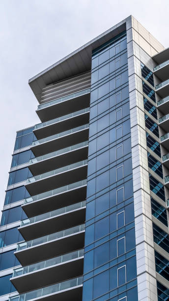 istock Vertical Multi storey building with a modernist and minimalist architectural design 1166332575