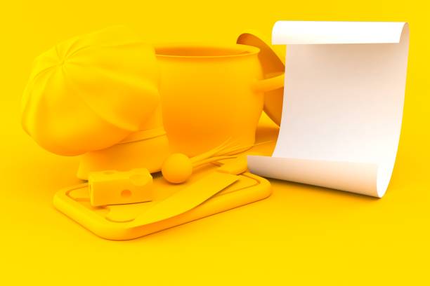 istock Culinary background with sheet of paper 1166333865