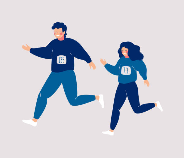 Cartoon Young People Running Or Jogging For Fitness In Sportswear Stock Illustration - Download Image Now - iStock Cartoon Young People Running Or Jogging For Fitness In Sportswear Stock Illustration - Download Image Now - iStock