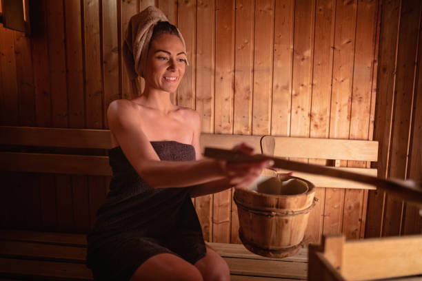 istock I love relaxing in a sauna! 1166336899