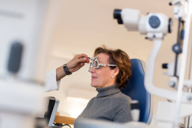 istock Woman during an eye exam 1166338514