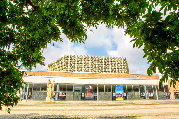 On a sunny summer day of August 4th 2019 at 11 am the Chemnitz Concert City hall, a cultural center of the city in the Saxony State in Germany, located on Theater Street. It welcomes visitor s and locals for important events.