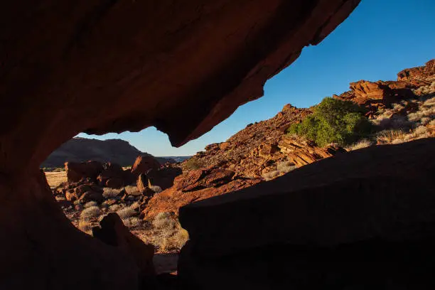 Photo of Desert view at Twyfelfontein in Damaraland Namibia.