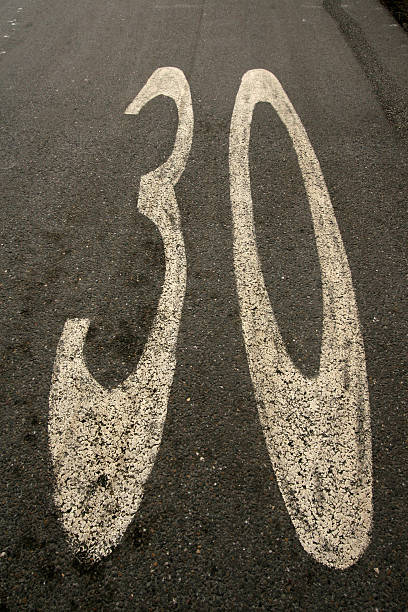 istock Thirty (30) mph sign on a tarmac road 116634829