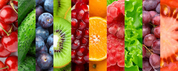 istock Fruits and vegetables. Food background 1166348691