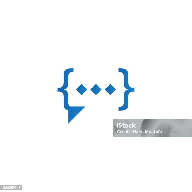 Code Chat Icon Code Code Chat Design Template Vector Isolated Stock Illustration - Download ...