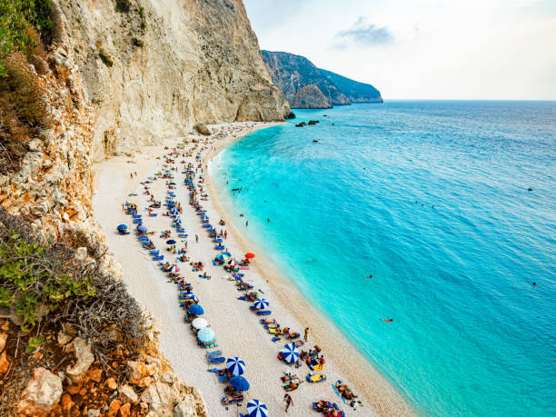 istock Famous Porto Katsiki beach, Lefkada (Levkas) island, Greece 1166353804