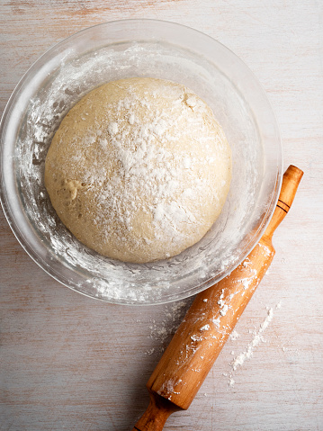 Dough, Flour, Food, Food and Drink, leavened, Pizza,  pastries,Rolling pin,Bread,fermenting,cake,