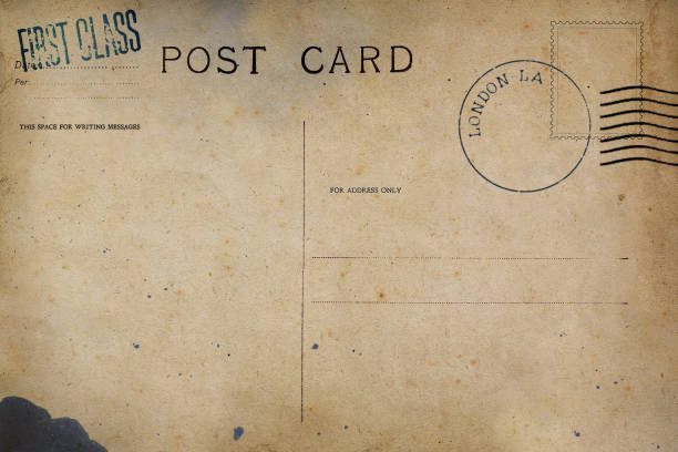 istock Backside of blank postcard with dirty stain 1166356822