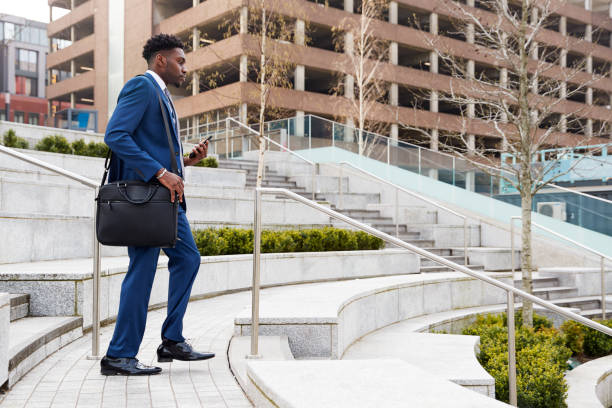 istock Businessman Commuting To Work Walking Down Steps To Railway Station 1166358010