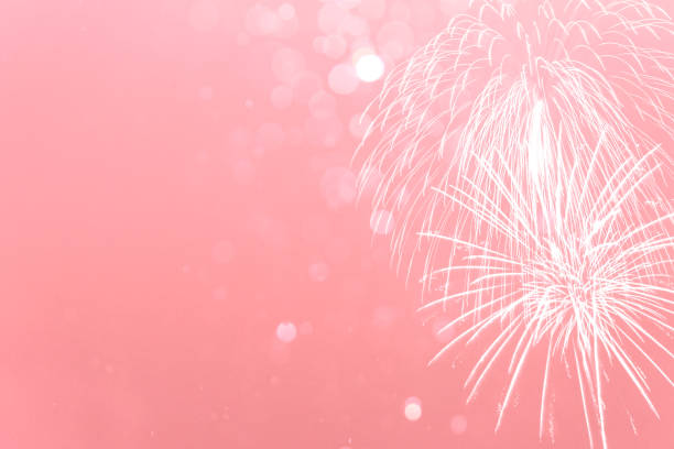 istock Pink Fireworks with Abstract bokeh background 1166358039