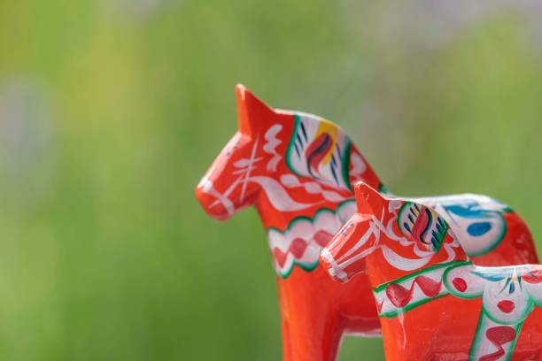 istock Background with Swedish wooden horses 1166361659