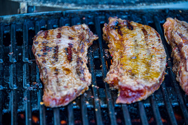 istock Sirloin steaks on the bbq 1166362168