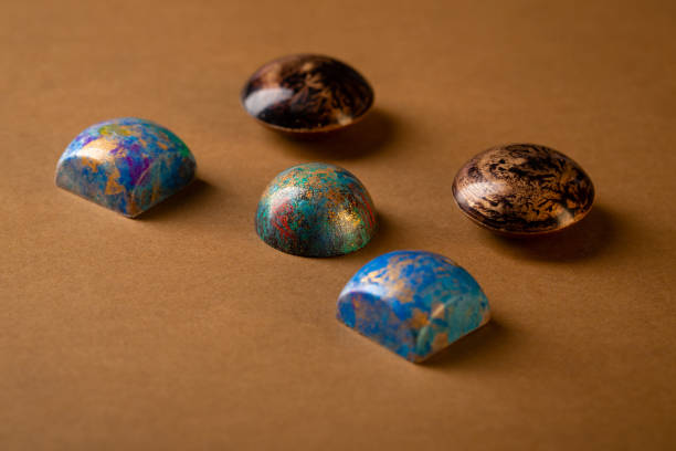 istock Handmade chocolate bonbons, food close-up 1166364376