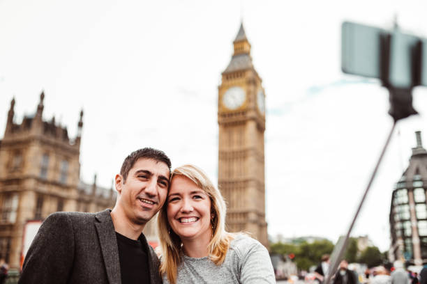 istock happiness friend in london take a selfie 1166364807