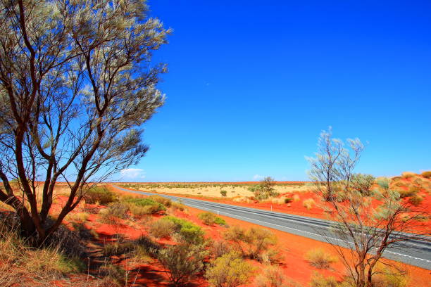 光沢のある赤いオーストラリアのアウトバック - northern territory ストックフォトと画像