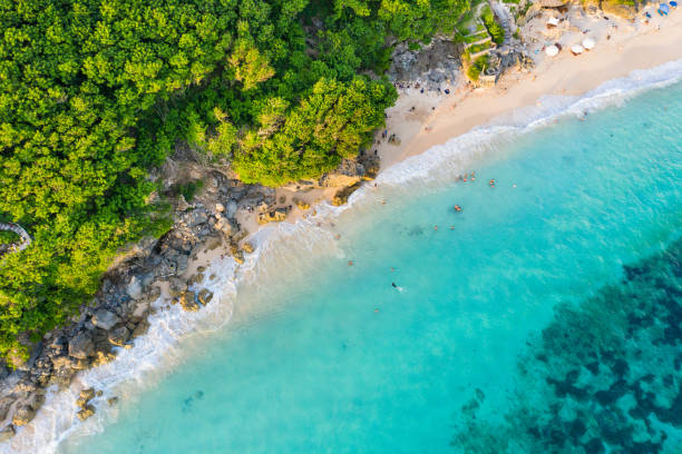 istock Bali - beach from above. Aerial drone shot 1166366010
