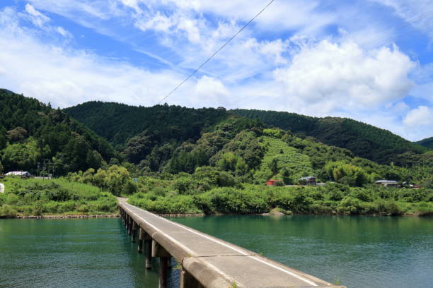 istock Shimanto River and Three village subsidence bridge 1166373489