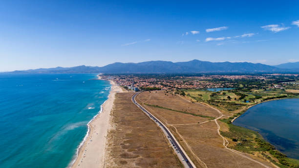 istock Saint Cyprien beach and Argeles, France 1166374385