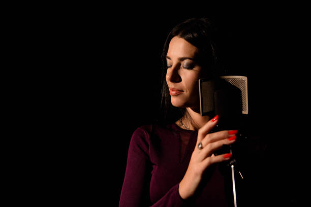 istock Professional musician recording new song in studio. 1166376245