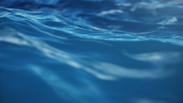 istock Sea wave low angle view. Ocean water background. Sea or ocean wave close-up view. Beautiful blue clean water. 3D rendering 1166376636