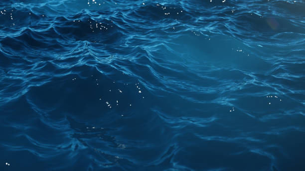 istock Sea wave low angle view. Ocean water background. Sea or ocean wave close-up view. Beautiful blue clean water. 3D rendering 1166376646