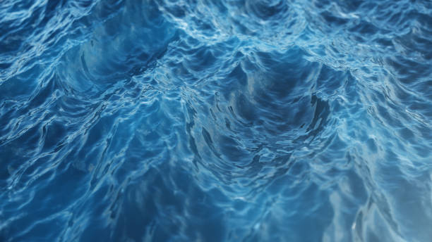 istock Sea wave low angle view. Ocean water backgorund. Sea or ocean wave close-up view. Blue water. 3D Illustration 1166376649