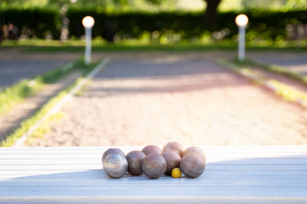 Outside balls french game petanque
