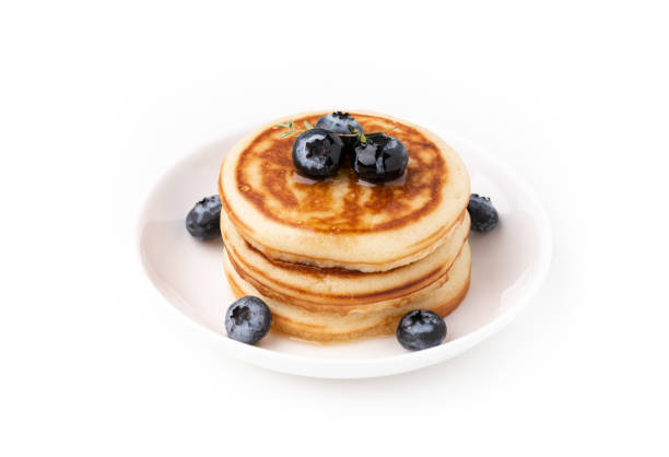 istock pancake with blue berry food on isolated white background 1166380709