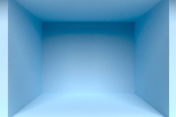 istock Blue empty room interior stock photo 1166381748