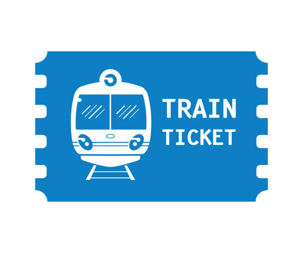 Train Ticket Stock Illustration - Download Image Now - Train Ticket, Cut  Out, Journey - iStock