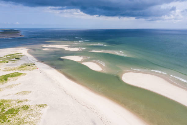 istock Aerial View of Clouds, Beach, and Ocean on Cape Cod 1166391260