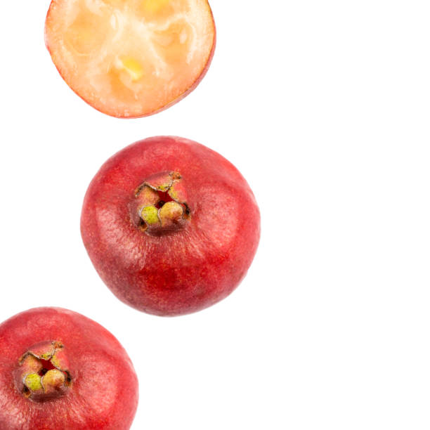 istock Psidium cattleianum - Strawberry guavas. Text space 1166398523