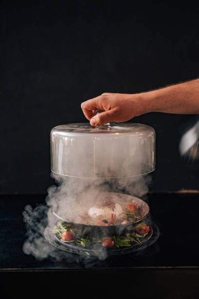 istock Delicious burnt caprese salad, copy space. 1166399259