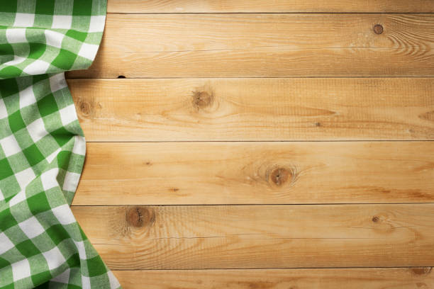 istock cloth napkin at rustic table wooden plank board 1166404018