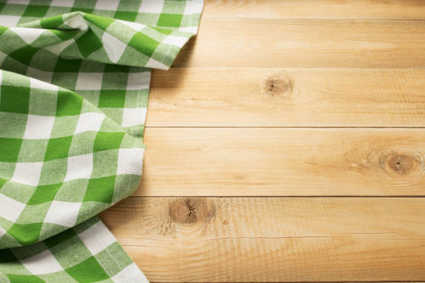 istock cloth napkin at rustic table wooden plank board 1166404050