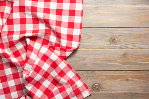 istock cloth napkin at rustic table wooden plank board 1166404150