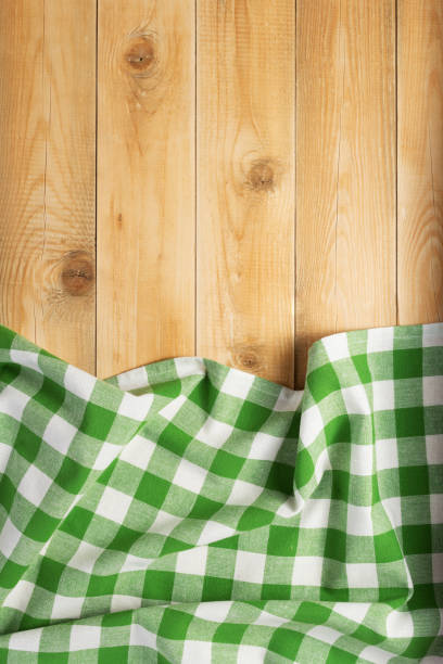 istock cloth napkin at rustic table wooden plank board 1166404730
