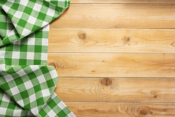 istock cloth napkin at rustic table wooden plank board 1166404745