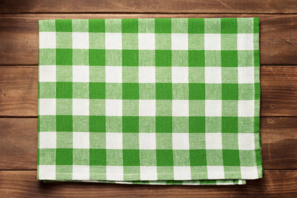 istock cloth napkin at rustic table wooden plank board 1166404938