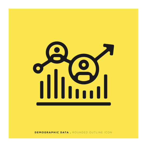 ilustraciones, imágenes clip art, dibujos animados e iconos de stock de icono de datos demográficos - demografía