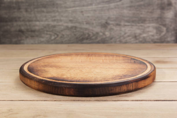istock pizza cutting board at rustic wooden table plank 1166411386