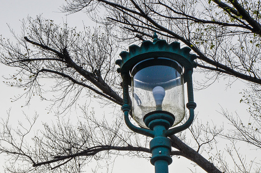 antique, architecture, background, city, column, design, electric, electricity, energy, evening, exterior, isolated, lamp, lamppost, landscape, lantern, light, old, out door, outdoor, post, power, stand, stationary, street, urban, vertical, vintage, white