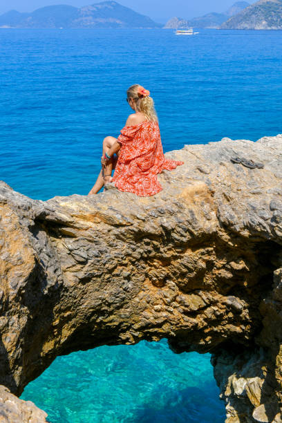 Woman in the hole bay.