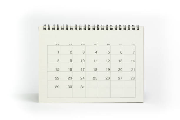 istock White clean desktop calendar isolated on white background with copy space for month and year using as reminder, planning, schedule or appointment concept 1166417741
