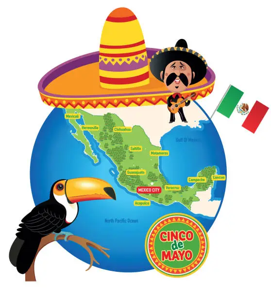 Vector illustration of Mexico Map