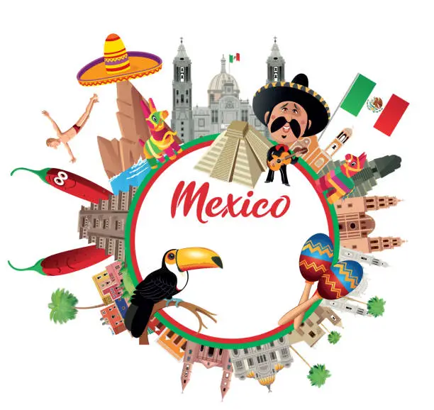 Vector illustration of Mexico