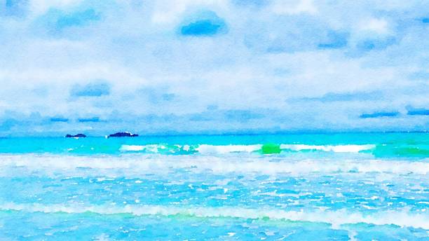 istock watercolor of blue sea background 1166420764