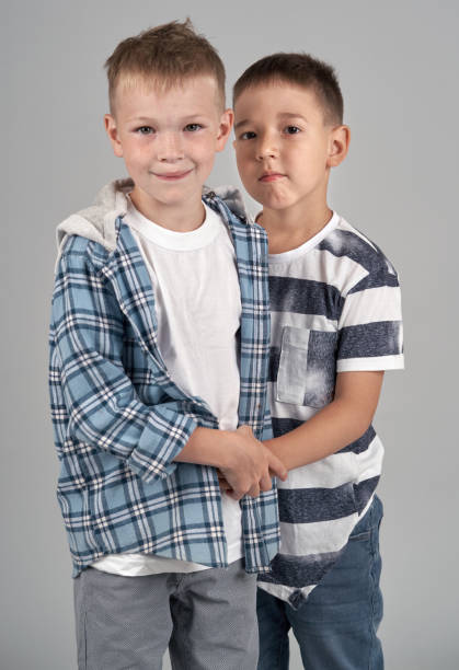 istock Two Caucasian Boys Are Best Friends 1166421322