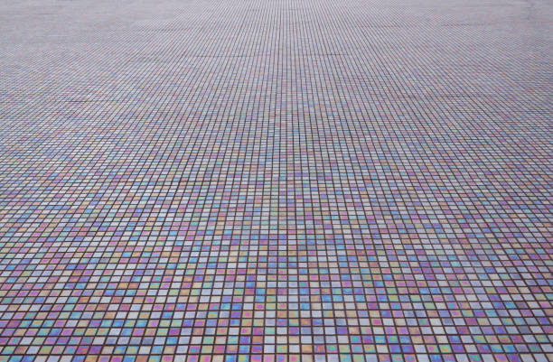 Abstract square seamless texture - iridescent tiles
